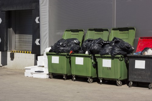 Waste management team sorting recyclable materials