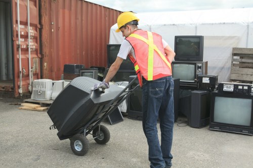 Professional team executing builders waste clearance